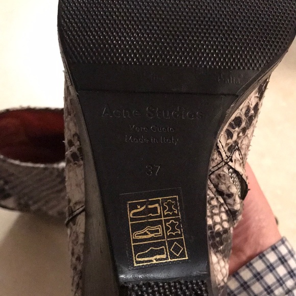 9/10 ACNE Studios Leather Zip Booties Size 37 - Picture 5 of 5